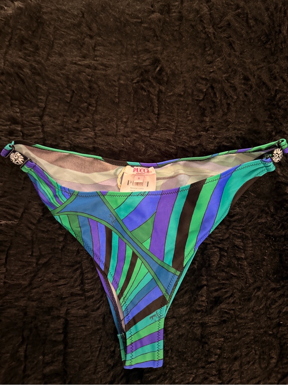 Emilio Pucci Bandeau Bikini Top & Matching Scrunchie Set with bikini bottom - Picture 10 of 12
